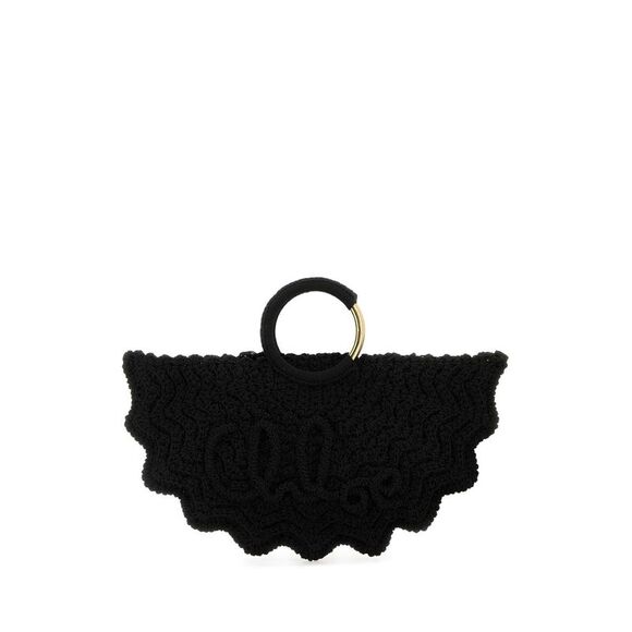 Chloe Women Black Fabric Small Bracelet Paravent Handbag - Picture 1 of 2